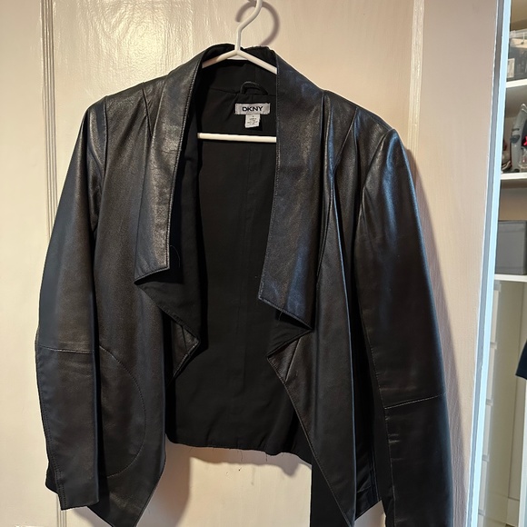 DKNY leather and fabric jacket - Picture 1 of 1